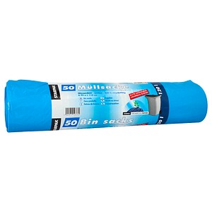 4002911123782 - Müllsäcke HDPE 120 l 110 cm x 70 cm blau mit biologisch verrottbaren Zusätzen 12378 4002911123782 12378 50 Stück