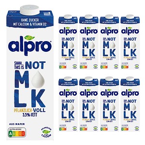 5411188134985 - Haferdrink This is not M*lk 4897976006 35% Fett laktosefrei vegan 1 Liter im Tetrapack 5411188134985 Alpro