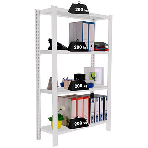 8435104914304 - Schwerlastregal OFFICCLICK 4 8435104914304 weiß 900 x 300 x 1500 cm 8435104914304 Simonrack 8435104914304 - Schwerlastregal OFFICCLICK 4 8435104914304 weiß 900 x 300 x 1500 cm 8435104914304 Simonrack