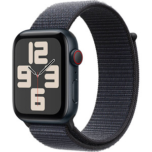 0195949649479 - Smartwatch APPLE Watch SE (2024) Smartwatches Gr 44 mm Cellular One-Size Sport Loop schwarz (mitternacht)