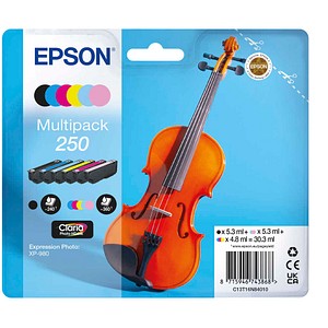 EPSON 250 (Violine) mehrfarbig Druckerpatronen, 6er-Set