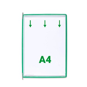 20 tarifold Sichttafeln DIN A4 grün, Öffnung oben