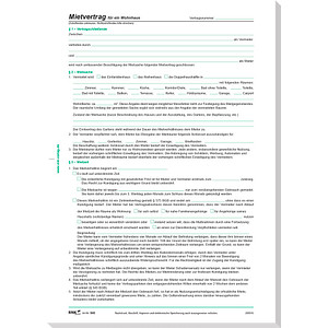 4002871054515 - Vertrag für die Vermietung eines Hauses 8 Seiten VE=10 Stück 4002871054515 - Vertrag für die Vermietung eines Hauses 8 Seiten VE=10 Stück