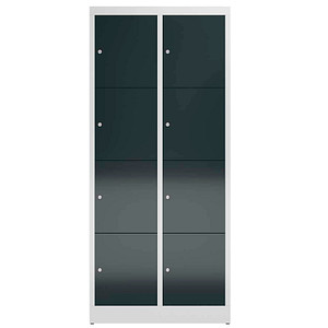 4061815858039 - Schließfachschrank ClassiX anthrazit lichtgrau X-523428 8 Schließfächer 800 x 500 x 1800 cm 4061815858039 LÜLLMANN