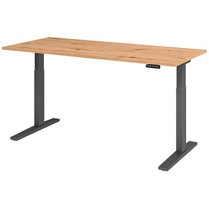 4032062188873 - Schreibtisch VXMKA19 R G elektrisch höhenverstellbar 180x80cm (BxT) rechteckig asteiche   graphit 4032062188873 Hammerbacher