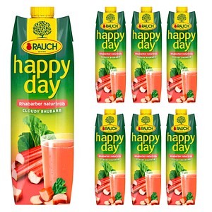 happy day Fruchtnektar Rhababer 6x 1,0 l