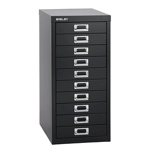 BISLEY MultiDrawer™ L2910 Schubladenschrank schwarz 10 Schubladen 27,8 x 38,0 x 59,0 cm