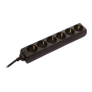 4011160116322 - 6-fach Steckdosenleiste 30 cm schwarz 4011160116322 as-Schwabe 4011160116322 - 6-fach Steckdosenleiste 30 cm schwarz 4011160116322 as-Schwabe