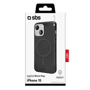 8018417449451 - sbs Instinct cover compatible with MagSafe for iPhone 15 black color (TEINSTMAGIP1561K)