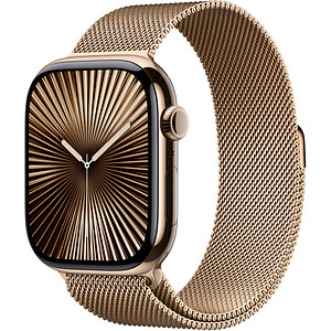 0195949896699 - Smartwatch APPLE Watch 10 Titan Smartwatches Gr 46 mm Cellular S M Milanaise goldfarben (gold) Bestseller