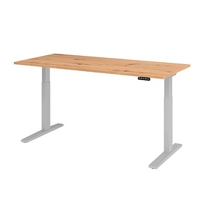 4032062188880 - HAMMERBACHER XMKA19 elektrisch höhenverstellbarer Schreibtisch asteiche rechteckig C-Fuß-Gestell silber 1800 x 800 cm 4032062188880 - HAMMERBACHER XMKA19 elektrisch höhenverstellbarer Schreibtisch asteiche rechteckig C-Fuß-Gestell silber 1800 x 800 cm