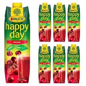 happy day Fruchtnektar Kirsche 6x 1,0 l