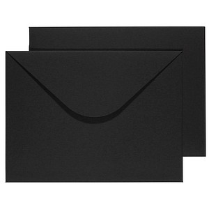 BUNTBOX Briefumschläge DIN C4 ohne Fenster schwarz Steckverschluss 2 St.