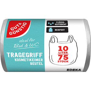 4311501515709 - Müllbeutel 2677630005 transparent 10 Liter mit Griff 4311501515709 Gut & Günstig 75 Stück 4311501515709 - Müllbeutel 2677630005 transparent 10 Liter mit Griff 4311501515709 Gut & Günstig 75 Stück