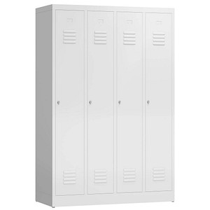 4061815855939 - Spind ClassiX signalweiß X-510147 4 Schließfächer 1180 x 500 x 1800 cm 4061815855939 LÜLLMANN