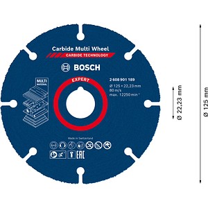 4059952567471 - Accessories expert Carbide Multi Wheel 2608901189 Trennscheibe gerade 125 mm 1 St - Bosch 4059952567471 - Accessories expert Carbide Multi Wheel 2608901189 Trennscheibe gerade 125 mm 1 St - Bosch