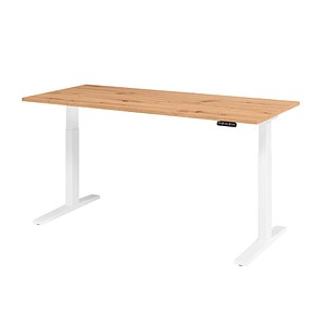 4032062191019 - HAMMERBACHER XMKA19 elektrisch höhenverstellbarer Schreibtisch asteiche rechteckig C-Fuß-Gestell weiß 1800 x 800 cm 4032062191019 - HAMMERBACHER XMKA19 elektrisch höhenverstellbarer Schreibtisch asteiche rechteckig C-Fuß-Gestell weiß 1800 x 800 cm