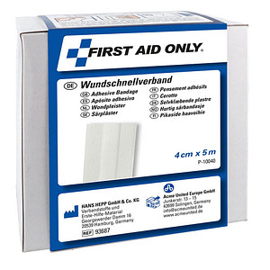 FIRST AID ONLY Pflaster P-10040 weiß 4,0 cm x 5,0 m, 1 Rolle