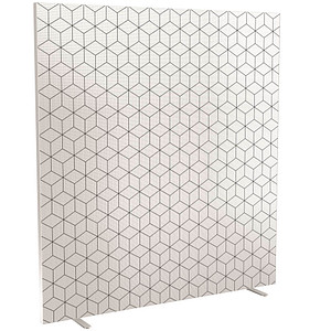 PAPERFLOW Trennwand easyScreen Black & White, 60451 bunt 160,0 x 173,4 cm, 1 St.