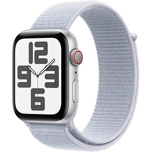 Apple Watch SE 44 mm Aluminium (GPS+Cellular) Sport Loop  blaue Wolke, silber