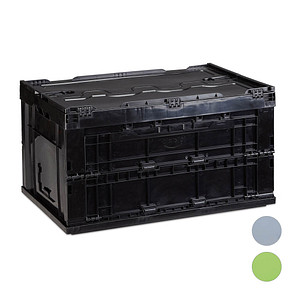 4052025952327 - Profi Transportbox stabil Gewerbe hochwertiger Kunststoff Qualität 60 l HxBxT 325x585x395cm schwarz - Relaxdays 4052025952327 - Profi Transportbox stabil Gewerbe hochwertiger Kunststoff Qualität 60 l HxBxT 325x585x395cm schwarz - Relaxdays