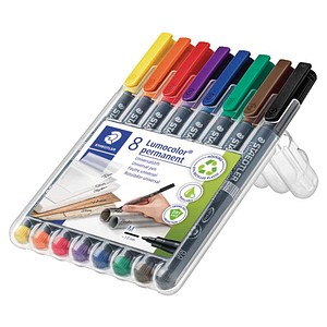 4007817130742 - Folienstift M farbig sortiert 10 mm permanent 8er Pack 4007817130742 Staedtler (Lumocolor) 8 Stück