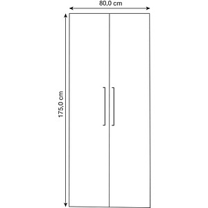 4044917420090 - Flügeltüren-Vorbausatz BxH 760x1760 mm 5 oh Edelstahlgriffe Schloss weiß