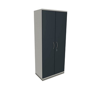 4260429763665 - fm Aktenschrank Sidney 4260429763665 weiß lavagrau 4 Fachböden 800 x 442 x 1869 cm