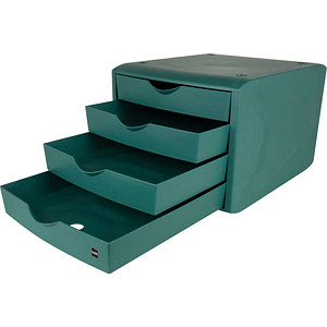 4012086022933 - Schubladenbox mit 4 Schubladen The Green Chameleon A4 Kunststoff Grün 215 x 265 x 332 mm 4012086022933 - Schubladenbox mit 4 Schubladen The Green Chameleon A4 Kunststoff Grün 215 x 265 x 332 mm