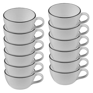 8680502091113 - 12 Cappuccinotasse Modest Black Alzar grau 02 l 8680502091113 12 Stück