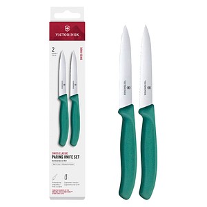 7613329191415 - 2 VICTORINOX Gemüsemesser Swiss Classic silber grün Klinge 100 cm 7613329191415 - 2 VICTORINOX Gemüsemesser Swiss Classic silber grün Klinge 100 cm