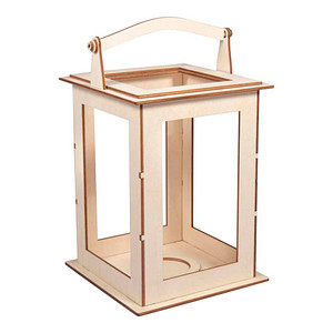 4006166490453 - Holzbausatz Laterne Basic natur