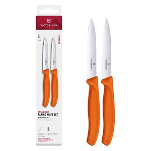 7613329191446 - 2 VICTORINOX Küchenmesser Swiss Classic silber orange Klinge 100 cm 7613329191446 - 2 VICTORINOX Küchenmesser Swiss Classic silber orange Klinge 100 cm