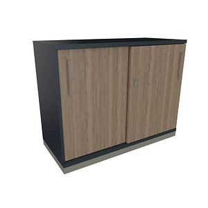 4260649686249 - fm Schiebetürenschrank Oldenburg 4260649686249 lavagrau eiche natur 1 Fachboden 1000 x 442 x 781 cm