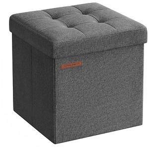 SONGMICS Wohnzimmer-Hocker mit Stauraum LSF028G01 dunkelgrau, 1 St.