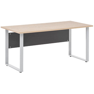 4260637314895 - 1500 Schreibtisch anthrazit eiche hell rechteckig Kufen-Gestell silber 1600 x 750 cm 4260637314895 - 1500 Schreibtisch anthrazit eiche hell rechteckig Kufen-Gestell silber 1600 x 750 cm