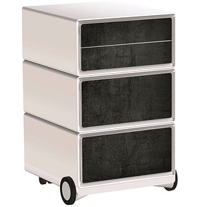 PAPERFLOW easyBox Industrial Rollcontainer weiß, bunt 61739 4 Auszüge 39,0 x 43,6 x 64,2 cm