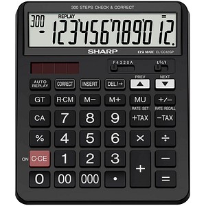 4974019153346 - EL-CC12GP Taschenrechner schwarz 4974019153346 Sharp 4974019153346 - EL-CC12GP Taschenrechner schwarz 4974019153346 Sharp