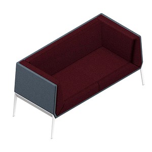 8056457075209 - 2-Sitzer Sofa Accord bordeaux grau weiß Stoff