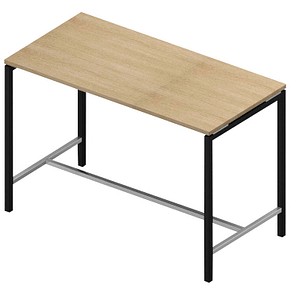 8056039558861 - Stehtisch Creo eiche rechteckig 4-Fuß-Gestell grau 1600 x 800 x 1070 cm