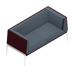 8056457075223 - 2-Sitzer Sofa Accord grau bordeaux weiß Stoff