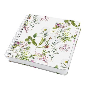 4004360769481 - SIGEL Notizbuch mit Spirale Jolie® ca DIN A5 blanko grün violett weiß pink Hardcover 240 Seiten