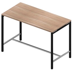 8056039558878 - Stehtisch Creo ulme rechteckig 4-Fuß-Gestell grau 1600 x 800 x 1070 cm