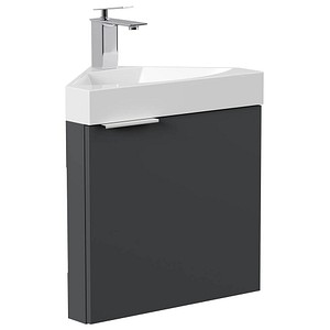 4251982674093 - POSSEIK Waschbecken mit Unterschrank DELTA SLIMLINE grafit 520 x 370 x 550 cm