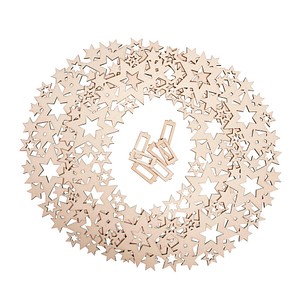 4006166231049 - Holzbausatz Holzornamentkranz Sterne beige 4006166231049 - Holzbausatz Holzornamentkranz Sterne beige
