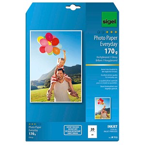 4004360998829 - Fotopapier Everyday IP 713 A4 für Inkjet 170g weiß hochglänzend einseitig bedruckbar 4004360998829 20 Blatt