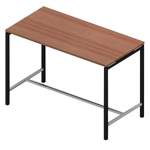 8056039558946 - Stehtisch Creo nussbaum rechteckig 4-Fuß-Gestell grau 1600 x 800 x 1070 cm