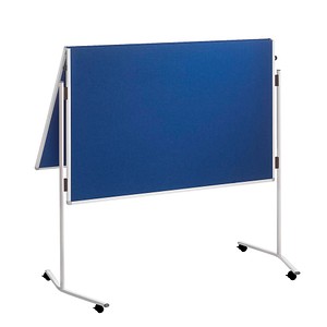 4016946186728 - Moderationstafel Eco ECO-UMTKT-G 120x150cm Filz + Filz (beidseitig) pinnbar klappbar mit Rollen blau + blau 4016946186728 