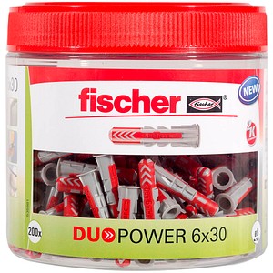 4048962245714 - fischer DuoPower 6x30 Dose 2K 535981 Universaldübel-Sortiment Ø 6 mm x 30 mm 200 Stück