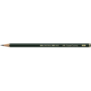 FABER-CASTELL 9000 Bleistift F grün, 1 St.